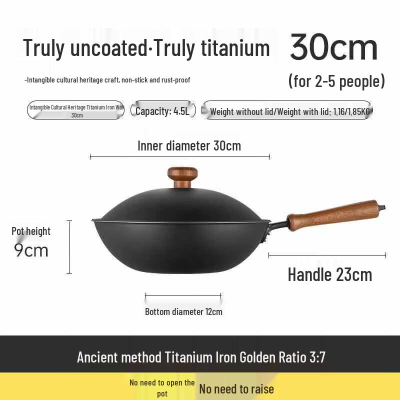 COOKER KING Здоровый антипригарный титаново-железный вок
