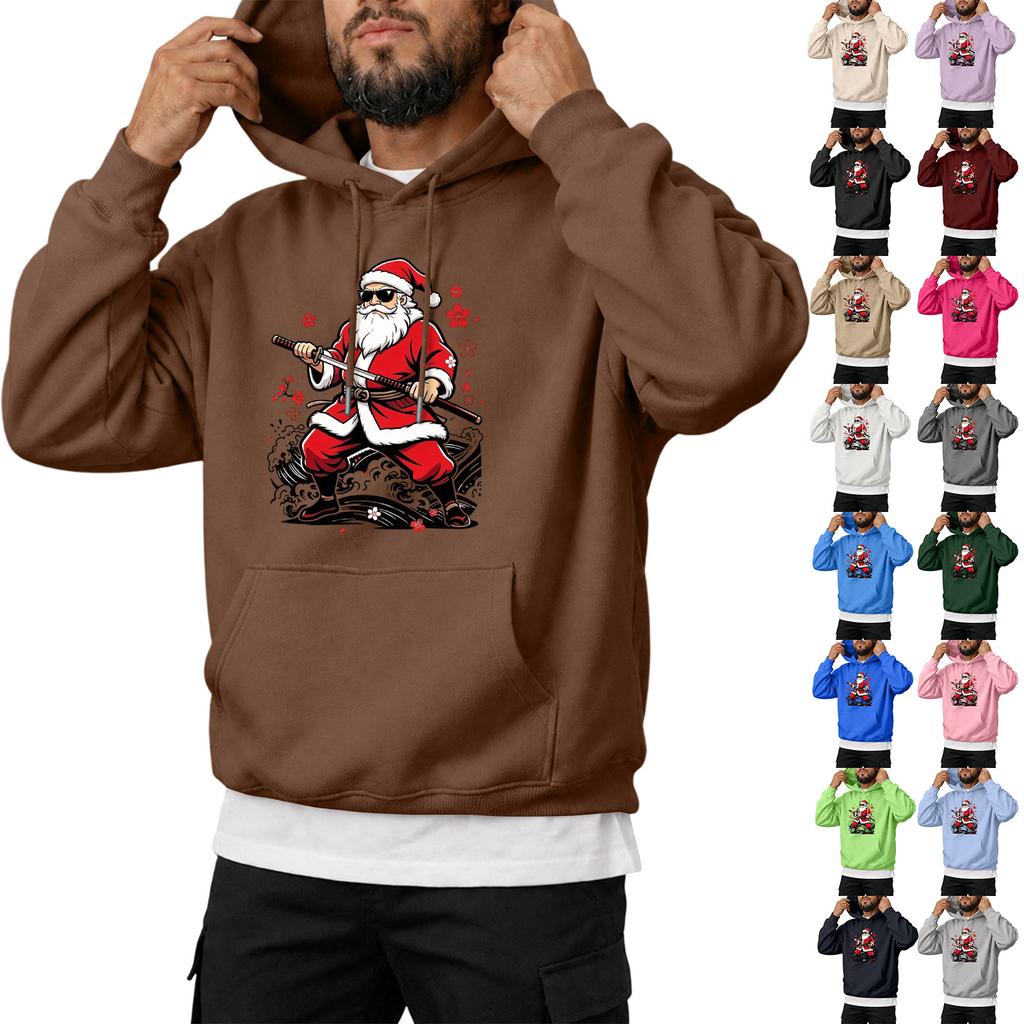 Men's Winter Casual Hooded Pullover Sweatshirt for Cold Everyday Outdoor Wear