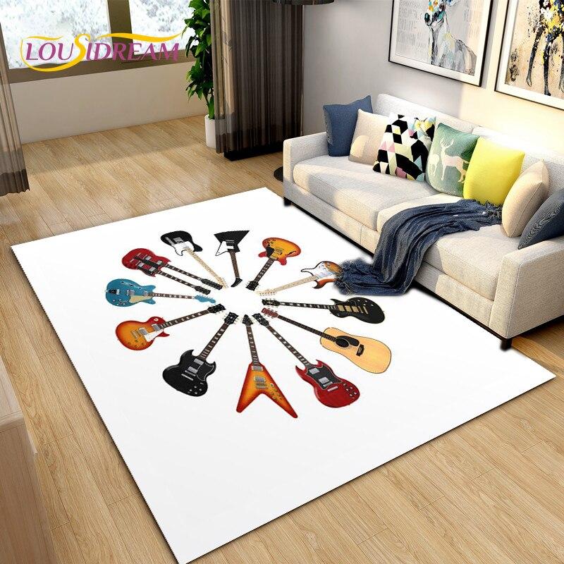 Коврик для классической гитары, электрогитары, баса, коврик для украшения гостиной, спальни, мягкие нескользящие коврики для детских игр