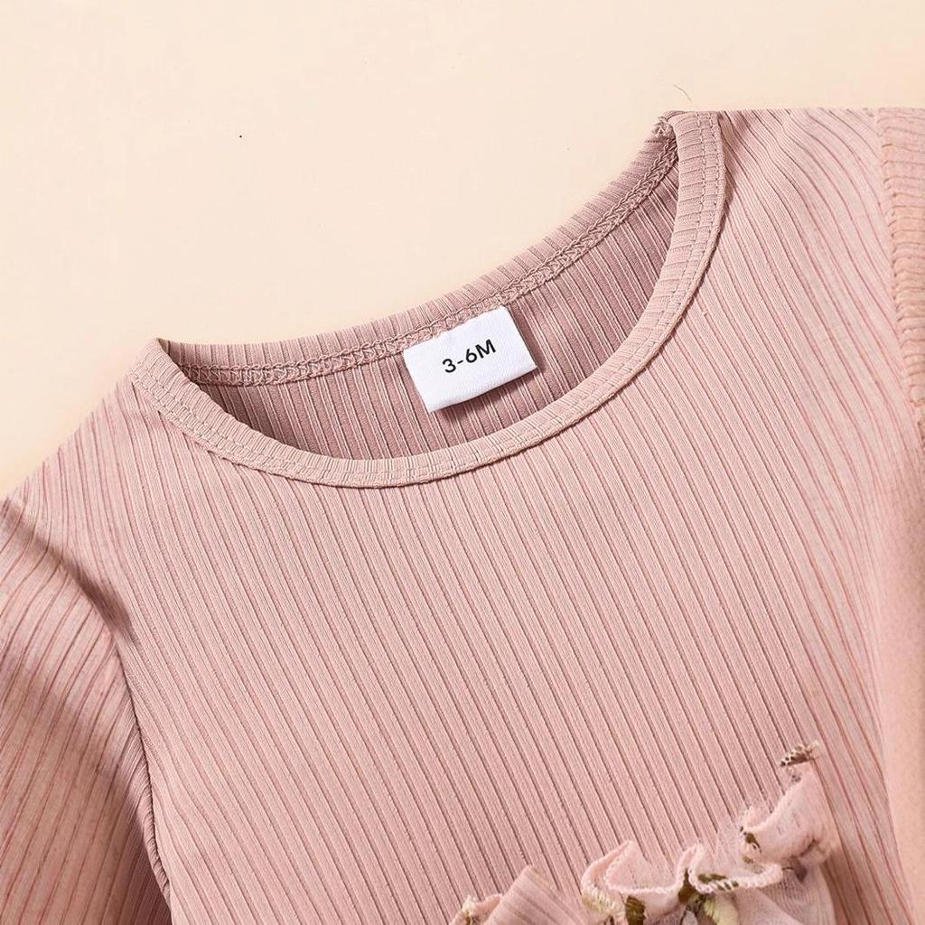 Платье с длинным рукавом из сетки в европейско-американском стиле для девочек на весну и осень 2024 года - Модная детская юбка.