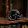 Персонализированный Гот Декор Комнаты 3D Печатное Украшение Череп с Рогами Козла, Гот Дьявол с Рогами Барана Ручная Работа Стиль Настольный Череп, Хэллоуинская Темная Статуэтка для Дома