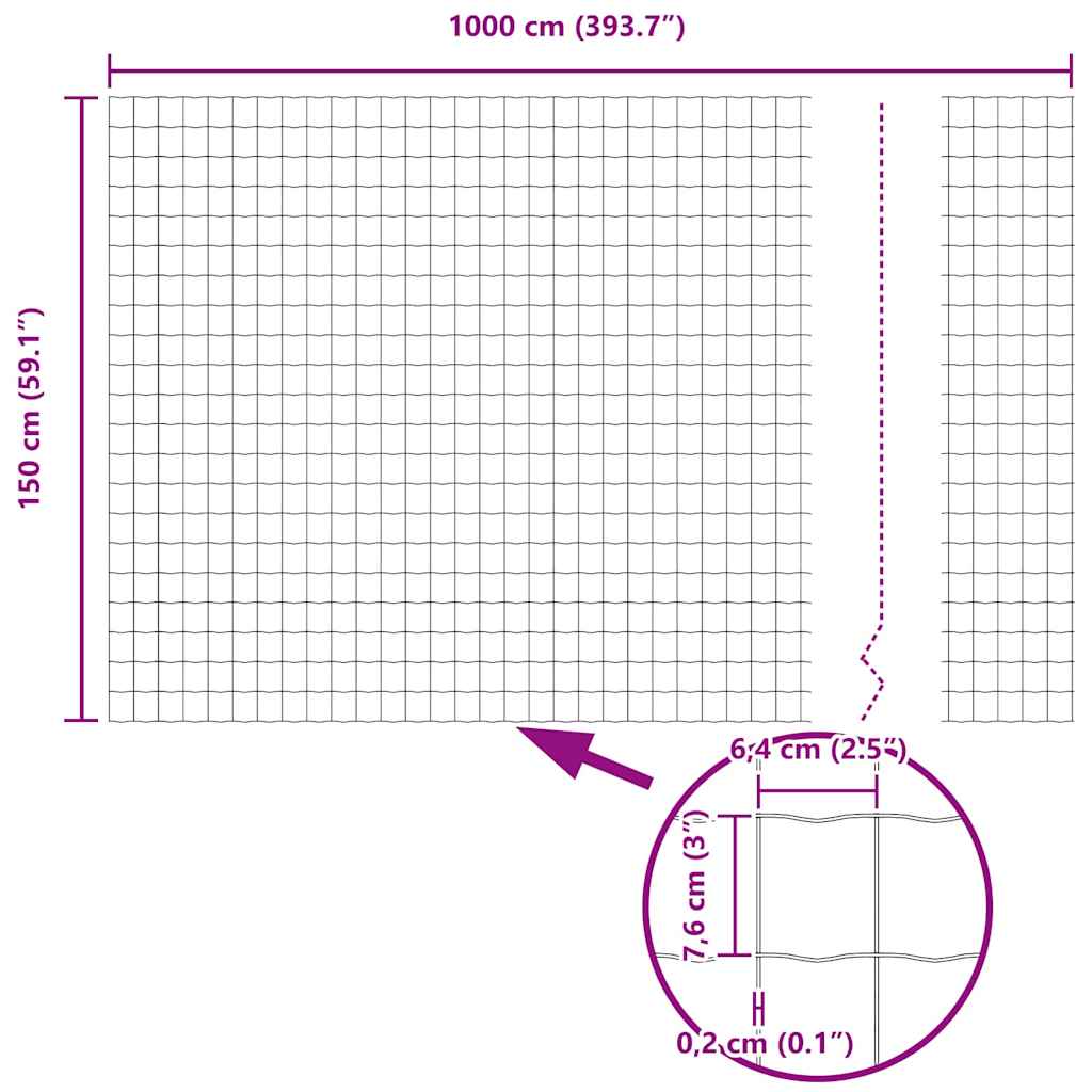 Ground Fix Welded Wire Fence 10 x 1.5 m (W x H)
