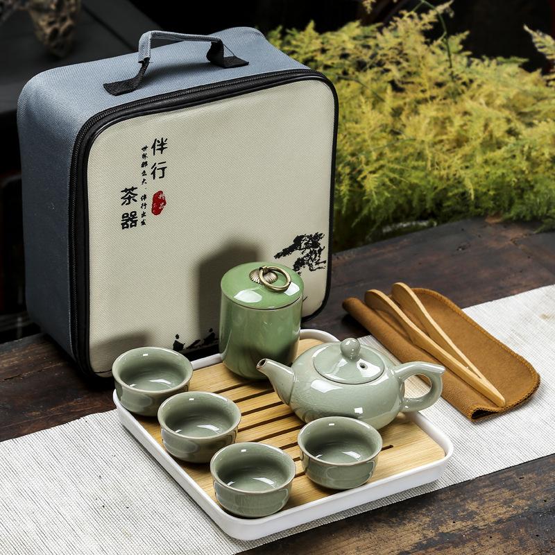 Портативный дорожный чайный набор Бытовой простой чайник с ручкой Портативный чайный набор Подарки для ежегодного собрания компании