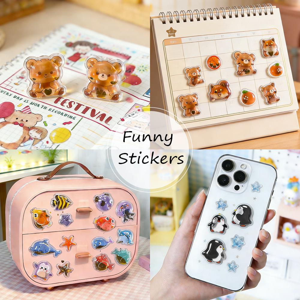3D Little Rabbit Cartoon Stickers - DIY Embossed Journal Decoration for Kids