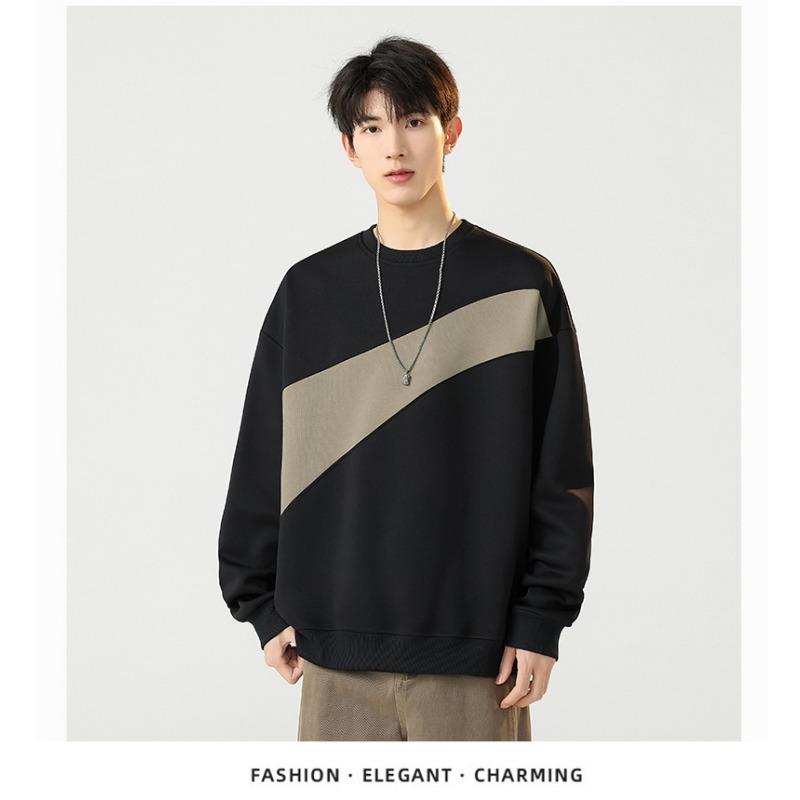 Men S Casual Loose Long Sleeve Pullover Autumn Sweatshirt