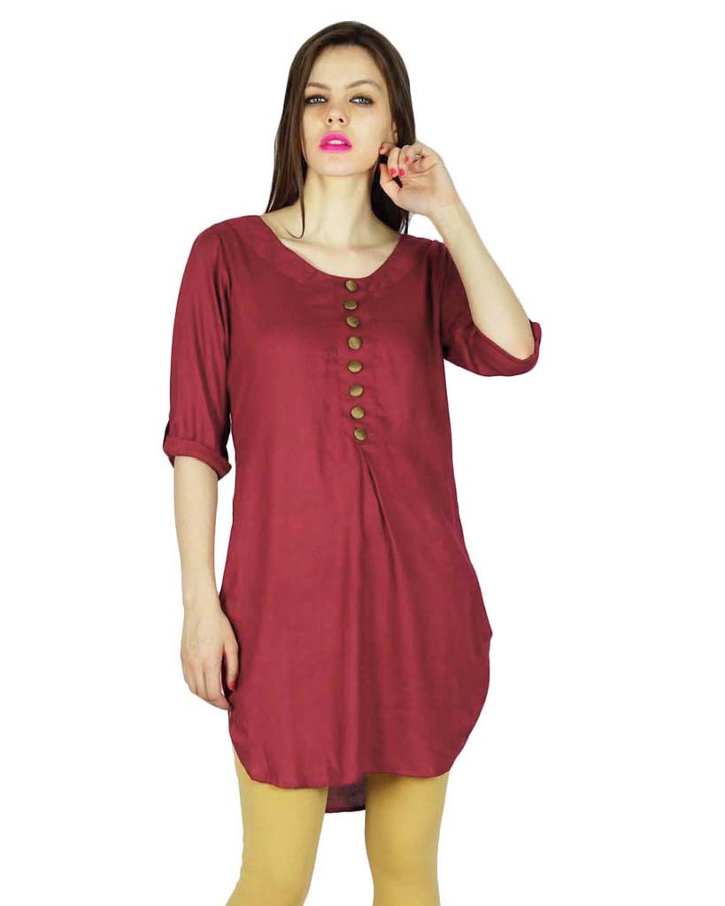 Phagun Indian Designer Printed Kurta Women Ethnic Kurti Casual Tunic Rayon