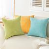 Plush Pillowcase Striped Texture Solid Color Couch Decoration Throw Pillow Cover Living