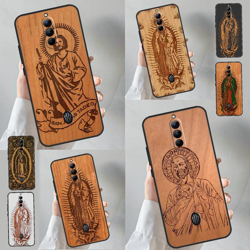 Деревянный чехол Guadalupe San Judas для Nubia Red Magic 9 Pro Plus RedMagic 8 8S Pro Plus 5G 5S 6R 6 7 6S 7S Pro