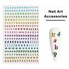 1 лист наклейки для дизайна ногтей 3D 26 английский алфавит ногти DIY маникюр клей буквы наклейки отличная липкость противоскользящие аксессуары для дизайна ногтей