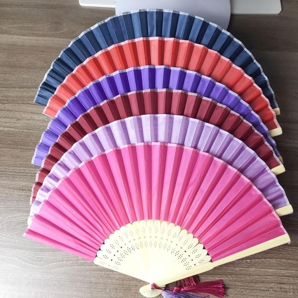 Wear Resist Silk Hand Fan Chinese Style Bamboo Hand Fan Classical Dance Fan Home Decoration