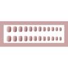 24PCS Short Round Frosted Matte Fake Nails DIY Solid Color Nail Stickers Finished Products Removable Waterproof Wearable Nail Stickers