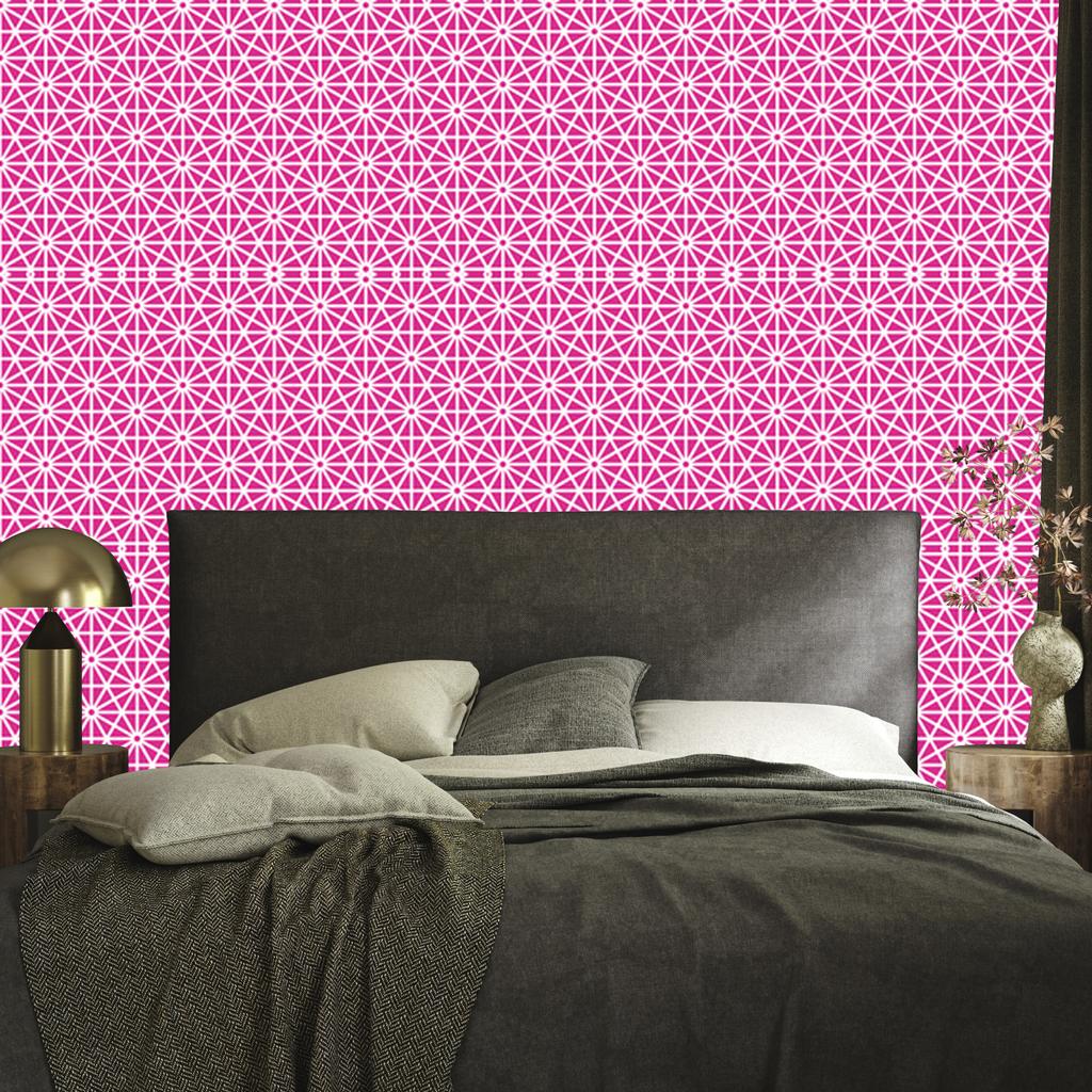 Wallpaper Geometric pattern powder pink, soft shapes 50x1000