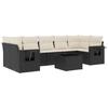 VidaXL Salon de Jardin avec Coussins 8 pcs, Canapés de Terrasse, Ensemble de Meubles de Patio, Mobilier d'Extérieur, Noir 3219935