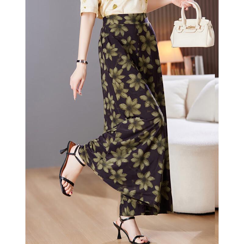 Женские летние кюлоты Paster с цветочным принтом и высокой талией