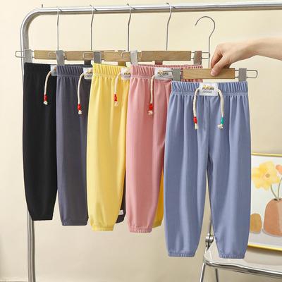 Детские летние брюки из ледяного шелка с защитой от комаров - Легкие длиной 9/10 для мальчиков и девочек