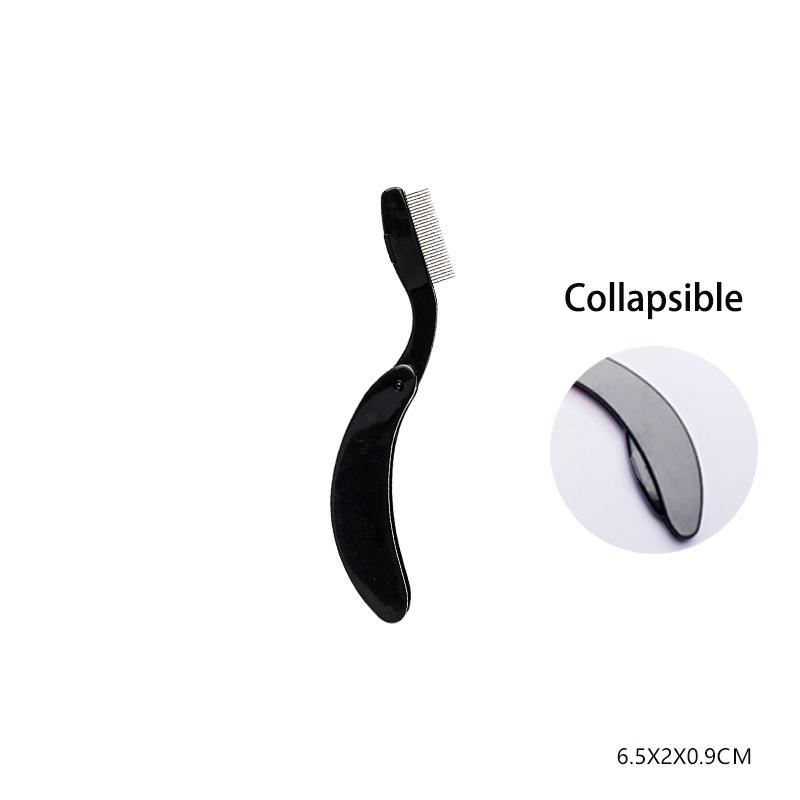 1 шт., черная складная щетка для ресниц, расческа для красоты, разделитель ресниц для макияжа, щипцы для завивки ресниц из нержавеющей стали, тушь для завивки ресниц, косметический инструмент