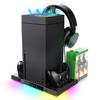 Зарядная станция для консоли Xbox, станция с умным контролем температуры + Настольный вентилятор с RGB-подсветкой