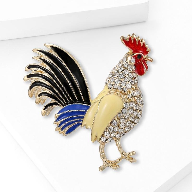Bird Brooch Pin in Alloy with Sparkling Body Detail and Enamel Finish for Lapel, Jacket, Scarf or Bag Styling Wear