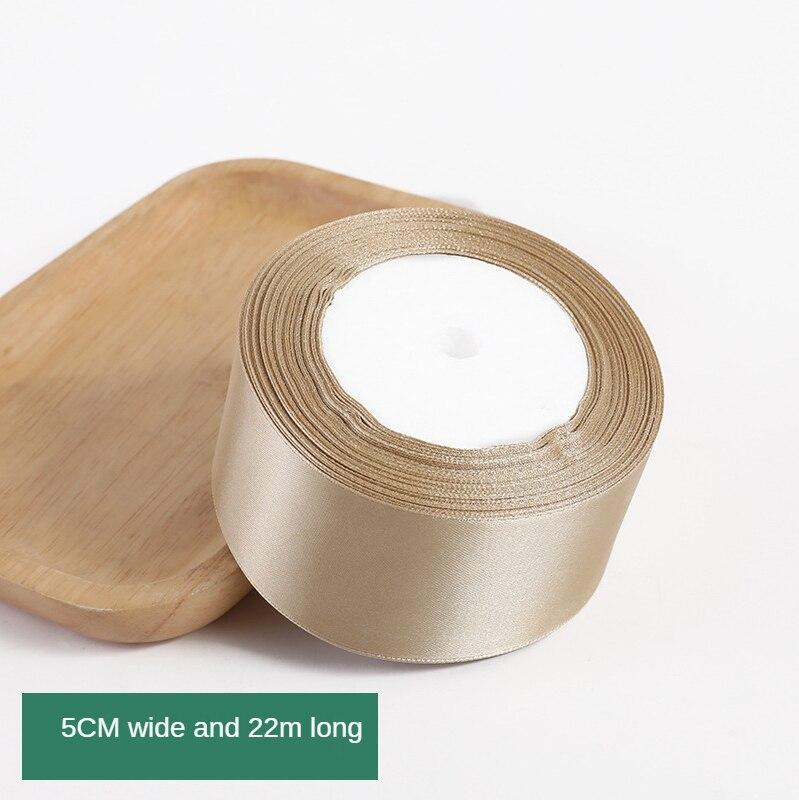25 ярдов Шампанское Золотая упаковочная лента Лента с бантом Полиэстеровая атласная лента Шелковая лента Жаккардовая тесьма Автомобильная лента Атласная лента