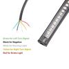 2pcs Universal 48 LEDs Motorcycle Soft Rubber Light Bar Strip Tail Brake Stop Turn Signal Lights License Plate