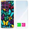 Etui Do Motorola Edge 60 Pro Obudowa Foto Case Plecki Motyle + Szkło 9H