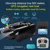 500m Wireless GPS RC Fishing Bait Boat 8kg Large Capacity Auto Return 4 Bait Bin Bait Boat with 4.3