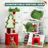 Christmas Cat Tree 120cm Cat Tower With Scratching Post And Board Platform Toys Green