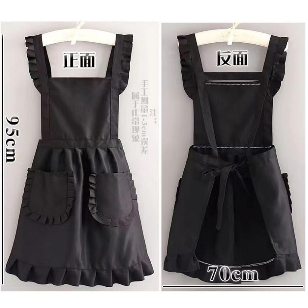 Lovely Aprons Cooking Aprons Large Pockets Cute Art Painting Apron For Florist Shop Kitchen Cooking Pocket Apron