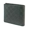 Inden Bill Compartment No Coin Black Background X Black Small Checkered Pattern [Indenya] Bi-fold Wallet, I, Purse, Deerskin, Lacquer, 2005-01-167