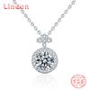 Lindon S925 из стерлингового серебра с муассанитом, роскошное индивидуальное ожерелье с подвеской, женское классическое ожерелье Tide Sugar, полное дикой цепочки на ключицы