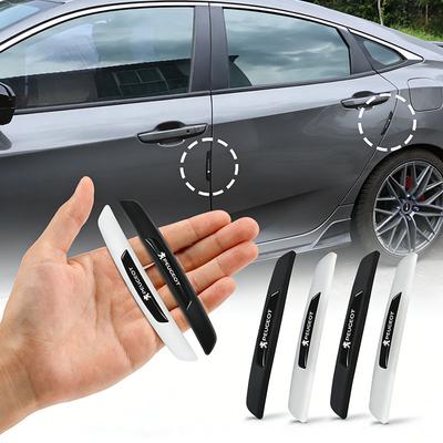 4Pcs Car Door Rearview Mirror Protector Stickers Rubber Anti-Collision Strip For 206 406 308 207 407 508 307 408 301 208