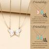 Butterfly Clavicle Chain Necklace Ladies Exquisite Double Layer Clavicle Chain Necklace Jewelry Friendship Card for Friend Ladies Gift