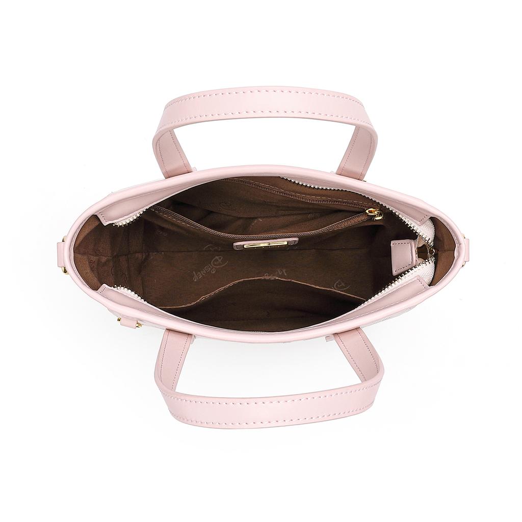 New Disney Mickey PU Tote Shoulder Bag Regular Women's Pink/Ecru DHB41216-A