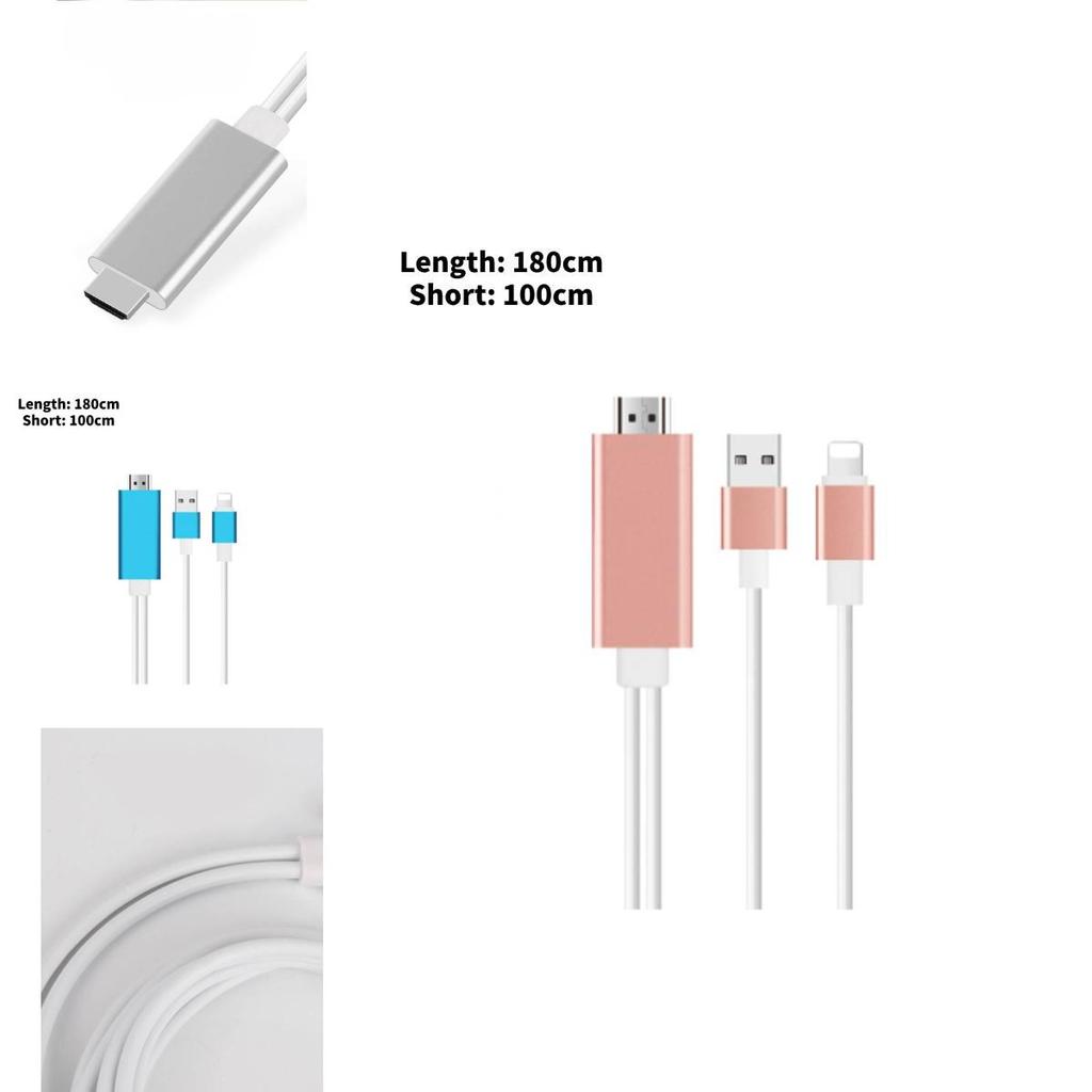 Кабель для зеркалирования экрана Apple 14 HDMI с разъемом Lightning для телефона на ТВ-дисплей