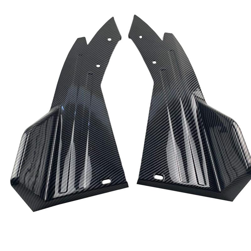 2 шт. Универсальный автомобильный задний бампер спойлер губа карбоновое волокно крыло отделка защита противоударный диффузор боковая юбка обертка угловой сплиттер