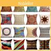 Premium Quality Cotton Linen Pillowcase With Timeless National Ancient Pattern Design