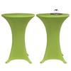 VidaXL Stretchable Table Cover 2 Pcs 60 Cm Green