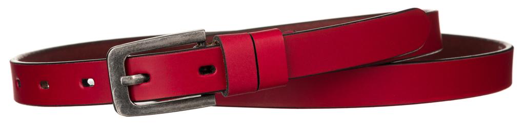 Wide leather belt LADY NO.2 RED 100