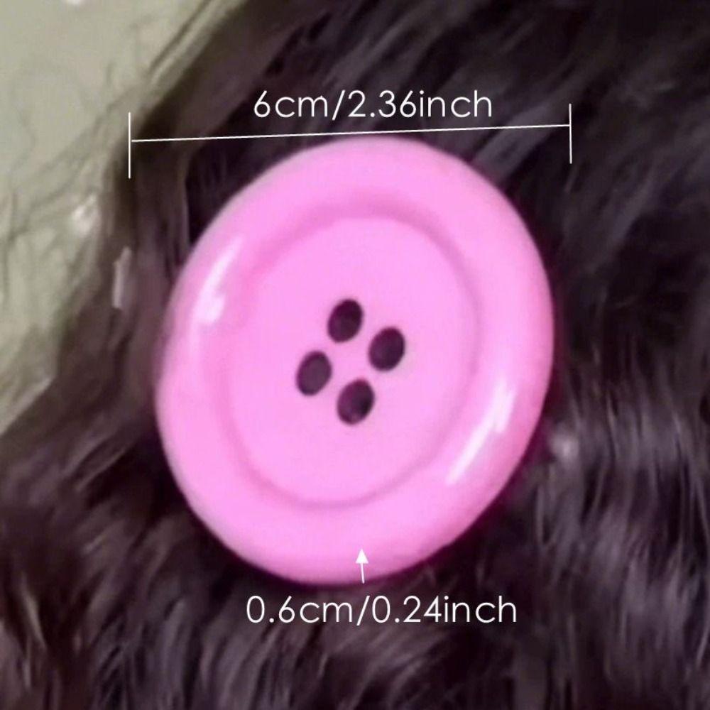Extra Large Button Y2K Hair Clip Side Clip Harajuku Hair Clip New Side Hair Clip
