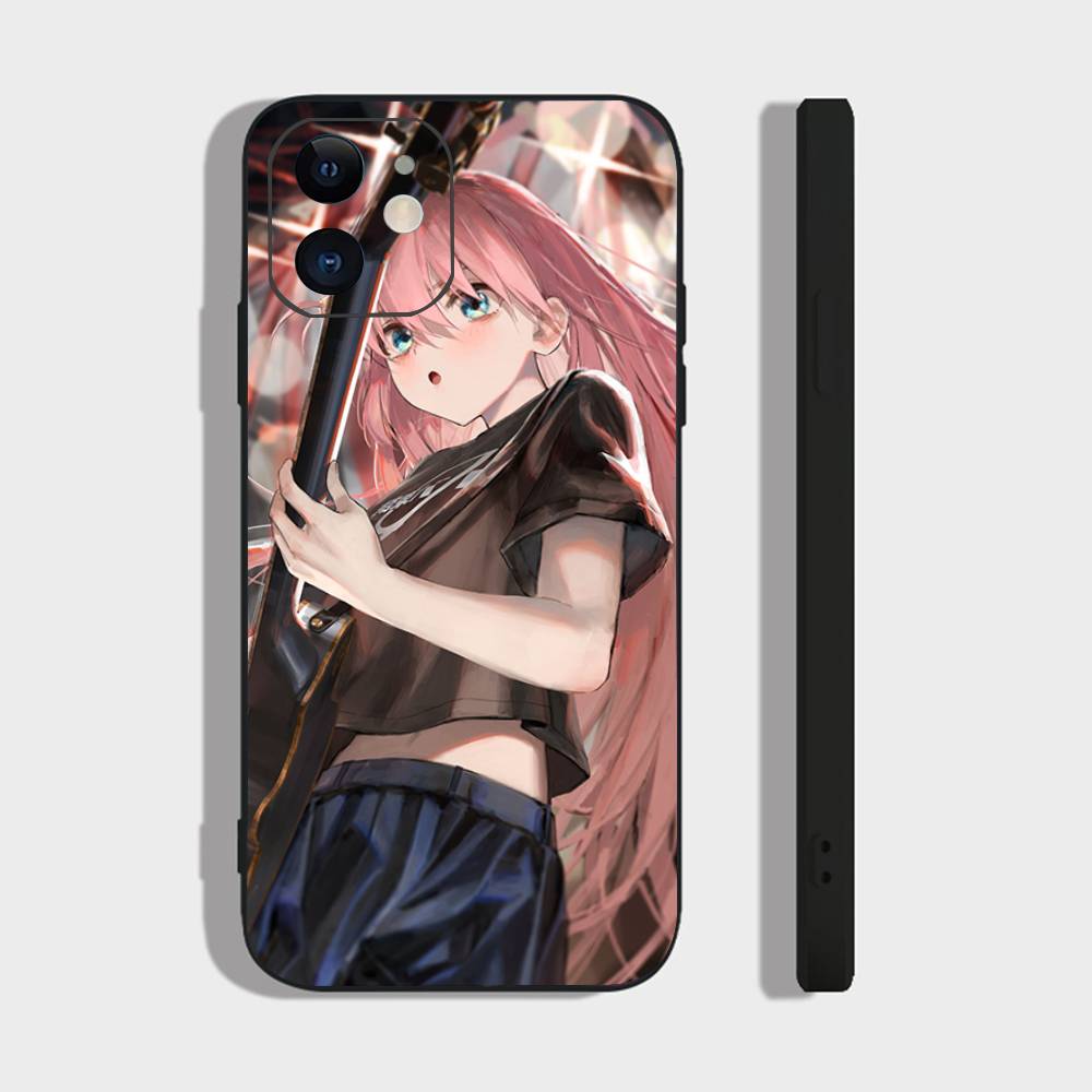 Чехол для телефона Gotou Hitori Аниме B-Bocchi The Rock Для iPhone 17 Air 16 15 14 13 Pro Max 11 12 Черный Силиконовый Чехол