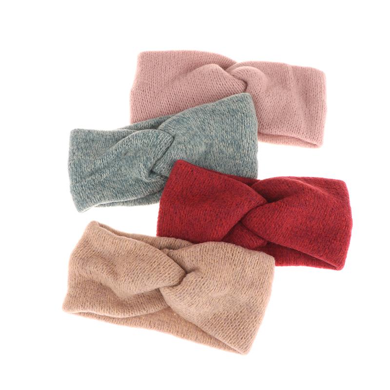 Повязки на голову крест-накрест, вязаные, широкие, теплые, скрученные, эластичные, зимние, утепленные, мягкие, эластичные, тюрбаны для женщин и девочек