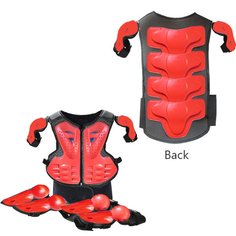 Youth Children Motocross Body Protective gear Vest armor ATV Dirt Bike suits Chest Spine Knee Elbow Guard Sports Equipment