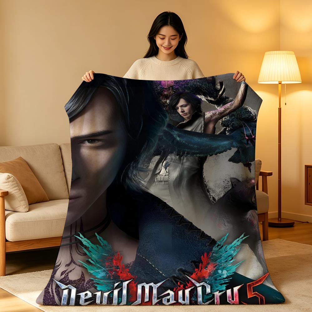 Игровое одеяло D-Devil M-May C-Cry Throw из высокоплотного короткого плюша, мягкое, приятное для кожи, для дивана, для сна, в комнате с кондиционером