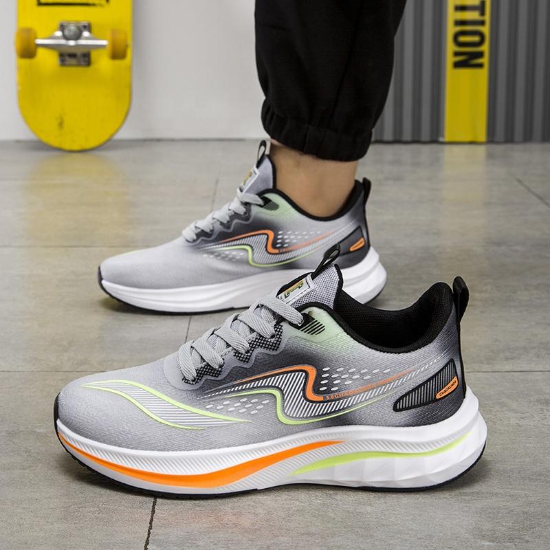 Новейший дизайн, шнуровка, дышащая губчатая стелька, сетчатый верх, модная спортивная обувь, мужские новые высококачественные кроссовки для бега
