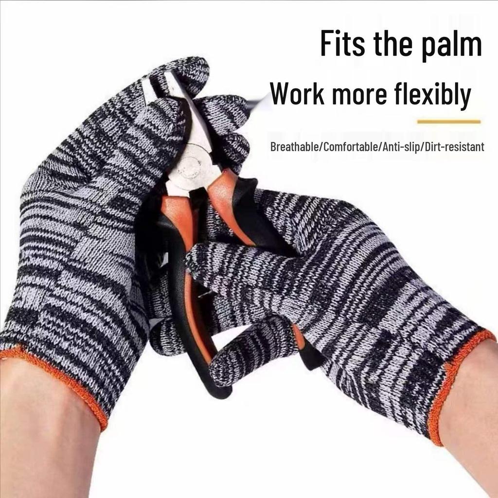 Durable, Non-Slip Nylon Work Gloves for Men & Women - Wear-Resistant Protection for Construction and Auto Repair