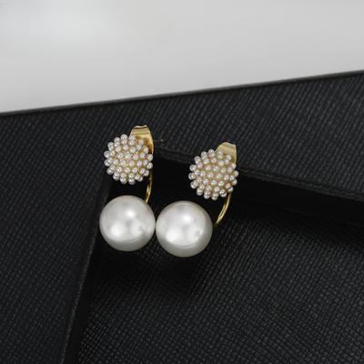 Серьги-гвоздики из серебра S925 пробы, маленькие серьги-гвоздики с бусинами, женские серьги-гвоздики с жемчугом