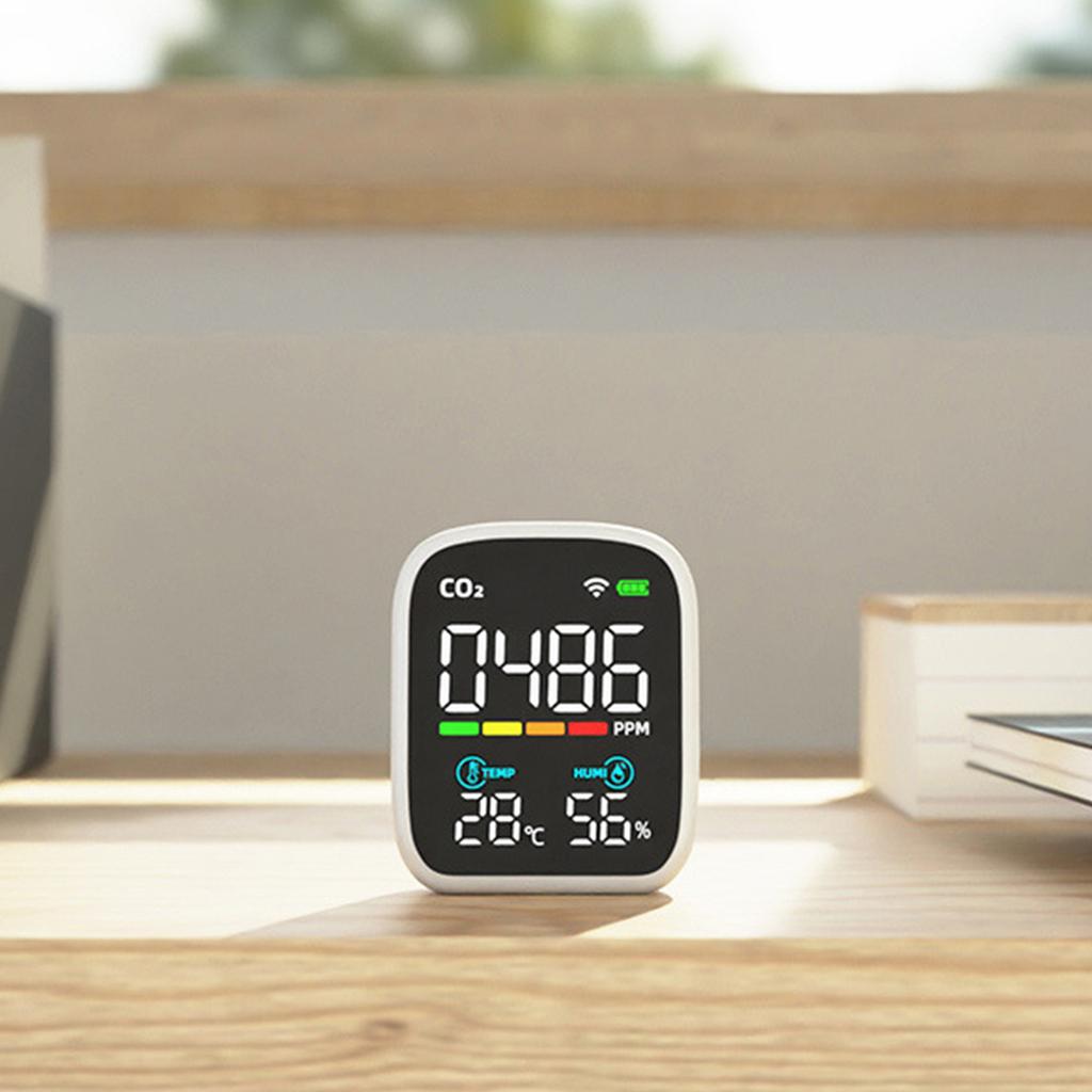 Детекторы углекислого газа CO2, монитор качества воздуха в помещении, портативный монитор CO2 PM2.5 PM-1.0 PM10- HCHO TVOC-метр для дома