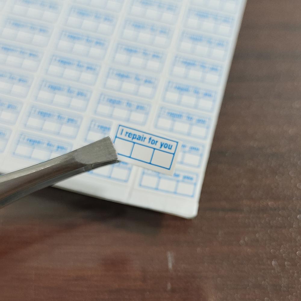 400 шт. 10x5 мм I Repair For You, защита от несанкционированного вскрытия, защита от удаления, бумага Birttle, гарантия, уплотнительная наклейка, срок годности, записываемая