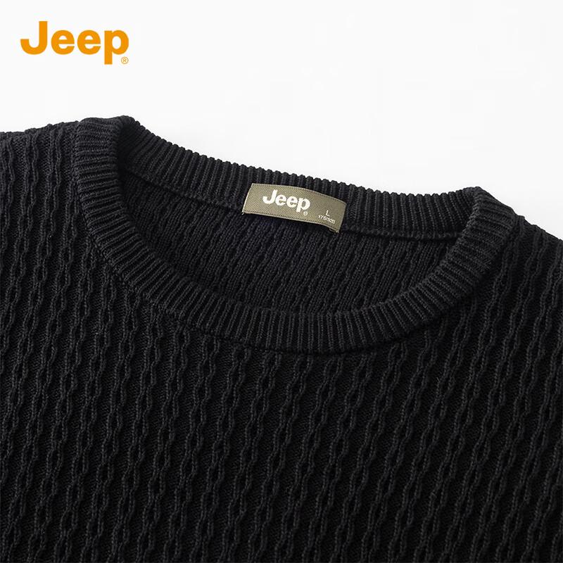 JEEP Men's Pure Cotton Crew Neck Sweater
