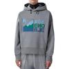Moncler Letter Pattern Printed Hooded Pullover Long Sleeve Sweatshirt Men sweatshirt Gray I2-097-8G00011-80451-983